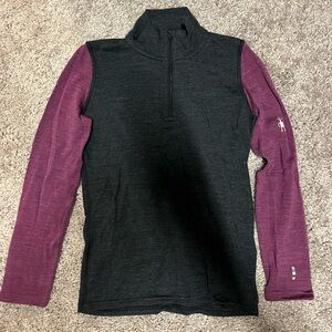 Smartwool Kids Classic Thermal Merino Base Layer Zip T Size Small S Unisex